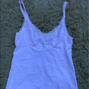 Y2K/INDIE lace white silk top